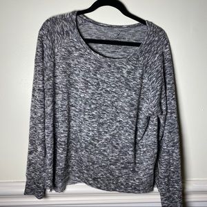 Grey Loose Long-sleeve